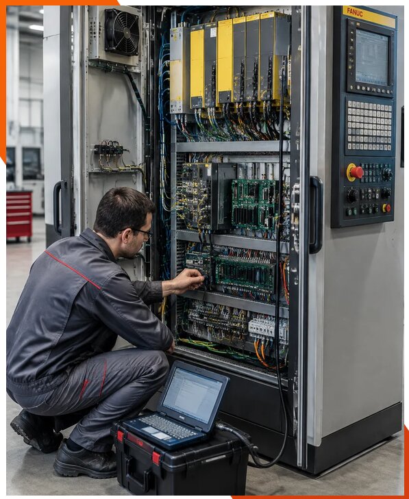 Ремонт систем ЧПУ FANUC промышленных станков в Мысках